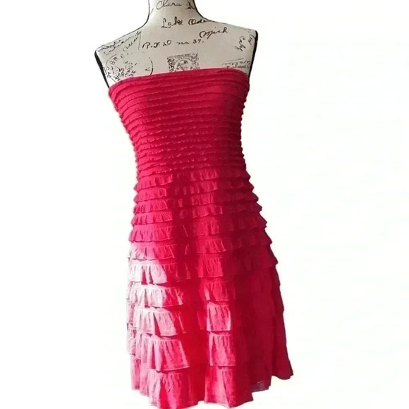 christmas dress express | Dresses | Express Reddish Pink Strapless Size Large Holiday Dress This baby Christmas party